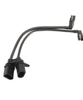 Amazon rear brake pad wear sensor pair for Audi A6 Quattro 2012-2014; black plastic sensors with wiring harness