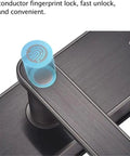 Close-up view of Ultra Secure Biometric Fingerprint Door Lock With Seamless App Control and All Weather Build, showing fingerprint sensor.