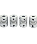 Flexible Jaw Shaft Coupling With 3 6 35 8 And 10mm Bore Fits Stepper Motors For Engraving Machines, Aluminum alloy design.