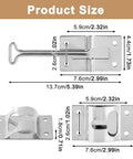 Built Tough 304 Stainless RV Door Holder And Hold Open Latch showing dimensions, 4 inch retainer for trailers and cargo vans.