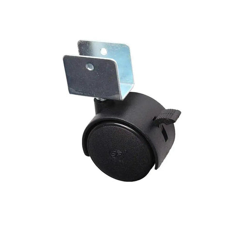 4PCS/Lot Black Caster Wheels with Brake for Office Chairs Bed carts Trolley Furniture Casters Wheels, featuring a sturdy design with metal bracket.