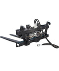 Heavy Duty Skid Steer Hydraulic Pallet Forks Featuring Hella Smooth Adjustable Tines for efficient warehouse lifting.