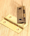 4 Pcs 34x22mm Decorative Furniture Hinges Set For Cabinets And Cupboards With Screws Antique Style Door Hinges On Wood