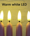 4 Pack Black 11 Inch LED Wax Covered Taper Candles With Remote Flameless Battery Operated Decor Warm White Flickering Light