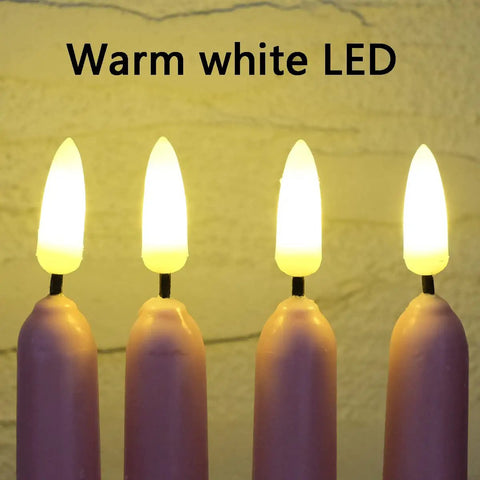 4 Pack Black 11 Inch LED Wax Covered Taper Candles With Remote Flameless Battery Operated Decor Warm White Flickering Light