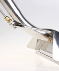 Close-up of Stainless Steel Carpet Cleaning Wand for Stairs and SUV Upholstery, Dual Jet Stair Tool with 10 Inch Wide Head, Brass Valve.