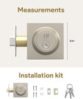 Heavy Duty Square Deadbolt Lock For Left Or Right Handed Doors In Brushed Nickel Finish Secure Durable Bolt With Adjustable Latch