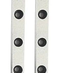 Two 150mm Linear Guide Rails With Two MGW12H Blocks Kit for 3D Printers and CNC Machines, High Precision Linear Motion System, Widened Rails Longer Blocks, 5.85 Inch Rails, 0.936 Inch Wide, Includes M4 Fasteners. Two silver 150mm aluminum linear guide rails with mounting holes