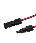 Plug And Play 20 Ft 12 AWG Solar Panel Extension Cable With Hard Plastic Female And Male Connectors, UV Resistant Waterproof PV Wiring
