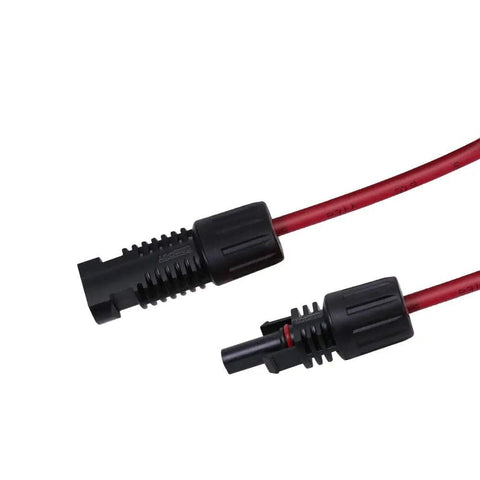 Plug And Play 20 Ft 12 AWG Solar Panel Extension Cable With Hard Plastic Female And Male Connectors, UV Resistant Waterproof PV Wiring