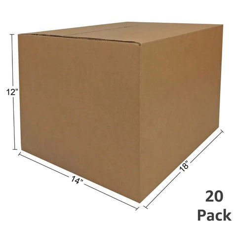 Heavy Duty Medium Moving Boxes 20 Pack Corrugated Cardboard Crates 18X14X12 Inches Built Solid For Zero Drama Shipping Mailing Packing Storage And Effortless Decluttering