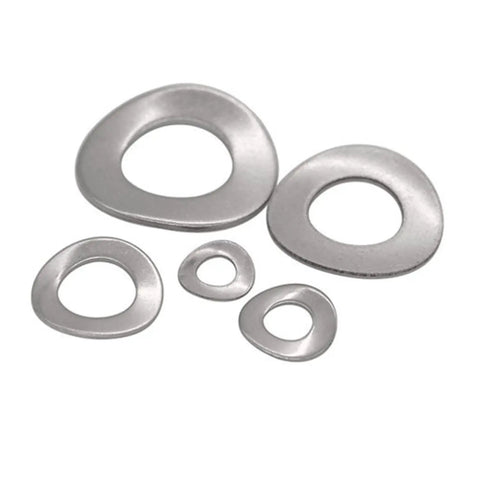 Beefy Stainless Steel Wave Washer Kit With Seven Common Sizes M3 To M12 For Electrical Connections In Domestic Appliances Automotive And Marine Use Corrosion Resistant 304 Stainless Steel, assorted washers