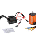 Waterproof 3650 3500KV Brushless Motor With 60A ESC Combo, 1/10 RC car high torque design, copper windings, 3.175mm shaft, 4 pole