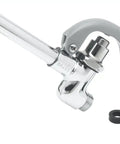 Gray Hook Nozzle With Self-Closing Valve 002851-40 for commercial kitchens, chrome finish, durable US-made faucet accessory.
