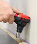 Using the Hardwood And Engineered Flooring Cleat Nailer For 16 And 18 Gauge Cleats in tight quarters for a pro level finish.