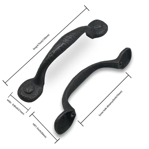 Rustic Black Cabinet Pulls 10 Pack Antique Hammered Kitchen Hardware Vintage Drawer Handles For Cabinets And Dressers With 3 Inch Hole Center