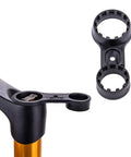 Fork Wrench For XCM XCR XCT Suspension Cap Spanner Tool, plastic, 84.6mm, shown in use on mountain bike fork for maintenance