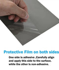 Two Pack Adhesive Polarizing Film Sheets 7.8x11.8 Inches 20x30 Cm with protective film being peeled away by hand.