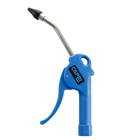 5 Inch Air Blow Gun With Rubber Tip For Quick Drying And Debris Clearing, Grippy Ergonomic Handle, 1/4 Inch NPT, Blue Finish
