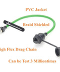 Profinet RJ45 Extension Cable 10Gbps Cat6A Shielded Gear To Female Flush Panel Mount IP67 Waterproof for GigE Vision Industrial Camera 3D Imaging 0.3m