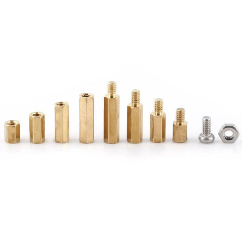 M2 M3 Hex Standoff Kit For Electronic Projects DIY Repair Includes Brass Screws Nuts And 304 Stainless Spacers Assorted PCB Spacers And Mount Hardware For Makers And Hobbyists brass standoffs and screws