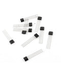10 Pack Nifty 3 Pin Hall Effect Sensor Magnetic Detector Module For Smooth Circuit Building And Maker Projects Zero Hassle Plug And Play 2.5 To 20 Volt Operation Top Tier Setup Kit, showing 10 black sensors with clear leads.