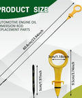 Engine Oil Dipstick Replacement For Audi 2.0T A3 A4 A5 Q3 Q5 Yellow Handle Heat-Resistant Aluminum Alloy dimensions