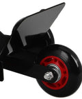 Amosfun Motorcycle Tire Dolly Tool With Five Smooth Wheels Heavy Duty Vehicle Mover for electric bikes detail of black and red wheel.