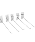 Slat Wall Hooks For Retail Displays 50 Pack 15cm Iron Panel Wire Hooks 3.3mm Silver Electroplated With 30 Degree Upturned End And Flat Tip