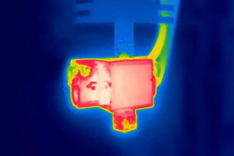 Thermal image showcasing Boron Nitride Paste 5 CC For Enhanced Conductive Heat Transfer In 3D Printing Keeping Temperatures Stable.