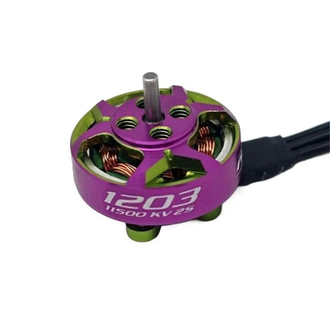 Dope Outrunner Brushless Motor 1203, 11500KV for 2S-3S RC FPV Drones, Lightweight Aluminum Housing, Durable Bearings