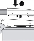 Dead Silent Clip On Damper Crafted From Heavy Duty Nickel Plated Steel For Smooth Cabinet Closing With Inset Zero Protrusion Hinge installation guide image.