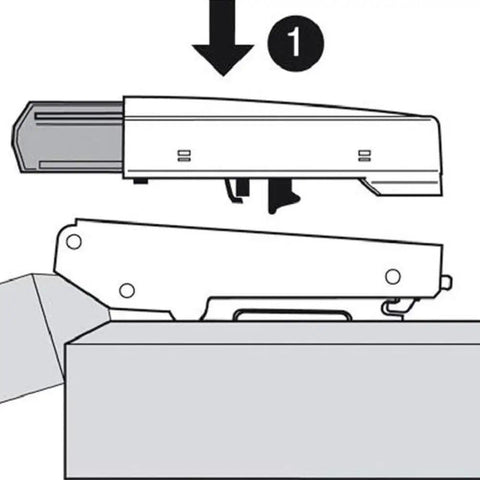 Dead Silent Clip On Damper Crafted From Heavy Duty Nickel Plated Steel For Smooth Cabinet Closing With Inset Zero Protrusion Hinge installation guide image.