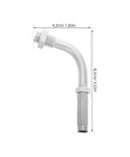 Adjustable aluminum clutch cable adjuster screw, 90 degree angle, 4.2cm x 8.2cm size, enhances bike throttle precision.