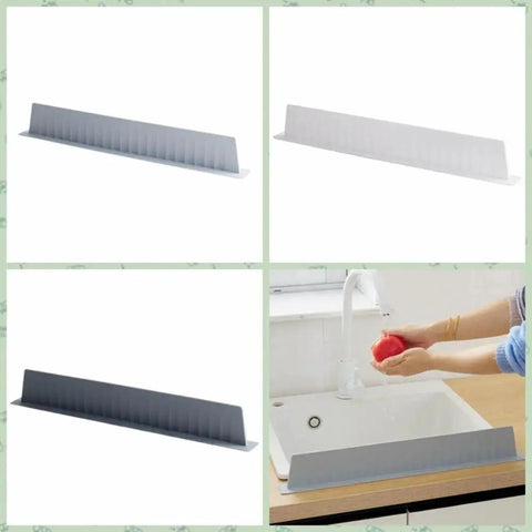 Silicone Sink Splash Guard Keeps Mess In Check, Sink Flaps Heighten Countertop Edges, Durable Dark Gray Kitchen Accessory, Splash Proof Barrier For Household Use
