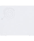 Bobbin cover plate for Singer sewing machines, white plastic, front view
