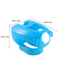 5 Piece Hollow Out Pigeon Injection Holder With Buckle Stable Fixation Feeder Rack in blue plastic, 5.89 x 4.72 x 3.93 inches