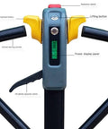 Heavy Duty Full Electric Pallet Jack Truck With Li-Ion Battery Handles 4400 Lbs Load operation controls and power display panel