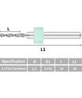 Diagram of 1.5mm Mini PCB Drill Bits Set For Circuit Board Drilling Pro Grade Carbide CNC Bits 0.125 Inch Shank 38mm Overall Length