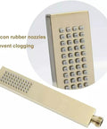 Silicone rubber nozzles on brass handheld shower head for Built Different Wall Mounted Concealed Thermostatic Shower System.