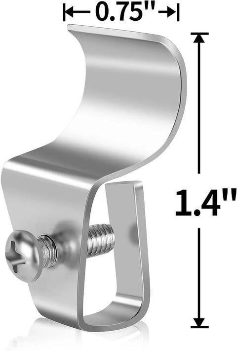 Heavy Duty Vinyl Siding Hooks And Clamps 10 Pack No Hassle Camera Mount For Blink Arlo Ring showing 1.4 inch stainless steel clip
