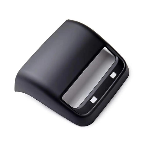 Killer Matte Black Rear Air Vent Protector Fits Tesla Model 3 And Y Center Console Dash Trim Cover With Rock Solid 3M Tape side view.