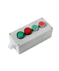 Explosion-Proof Metal Push Button Control Box Waterproof Junction Enclosure With Emergency Start Reset 4 Pole Light Reset