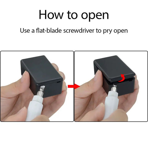 How to open Slick Abs Project Box 10 Pack Built Tough Heavy Duty Electrical Enclosure using a flat-blade screwdriver