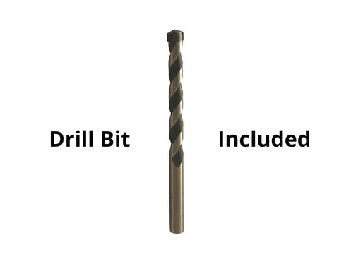 Drill bit included with One Hundred Pack Diamond Tip Concrete Screws One Quarter Inch By One And Three Quarters Inch Hex Head