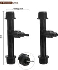 Three Quarter Inch Irrigation Venturi Fertilizer Mixer Injectors For Outdoor Garden Farm Lawn Plastic Black Two Pack