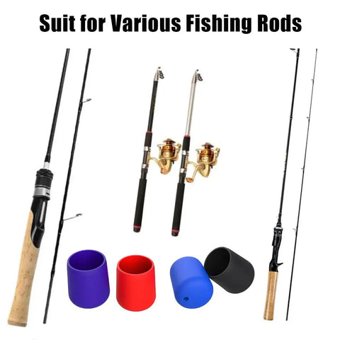 4Pcs Silicone Fishing Rod Butt Caps For Rod End Protection Diameter 0.87 Inch And 22mm on fishing rods