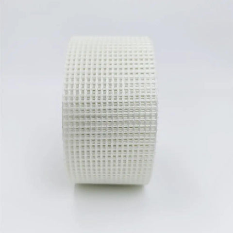 Fiberglass Drywall Repair Tape Self Adhesive Mesh, 2 Inch by 100 Ft Roll, Quick Patch view of roll showing mesh texture.