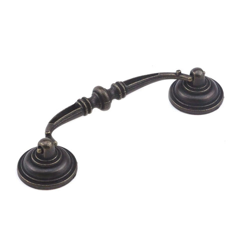 Antique Bronze Drop Swing Cabinet Pulls 4 Pack 4.09 Inch Bail Drawer Handles Zinc Alloy Rustproof For Kitchen Cabinets Dressers Cupboards