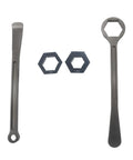 Aluminum CNC Tire Iron Tool Kit for Dirt Bikes, Raceline Lever Set with Hex Wrench Heads 10mm 13mm 22mm 27mm 32mm, Black